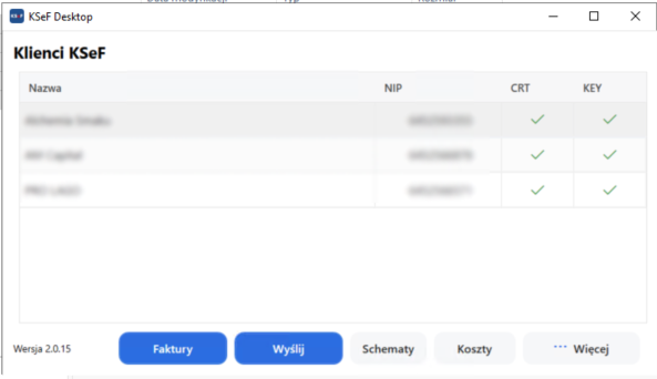 Screenshot systemu obsługi zleceń